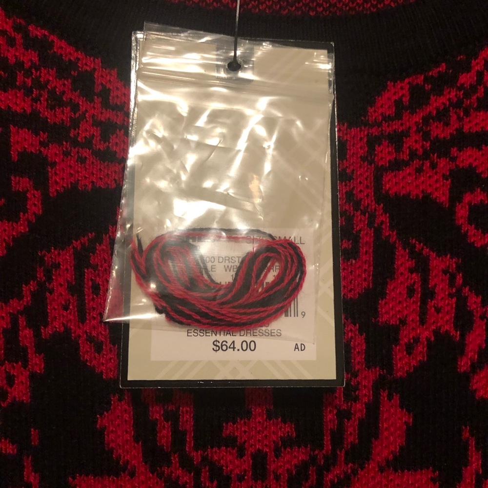 Dana Buchman Red/Black Knit Dress - Picture 7 of 9